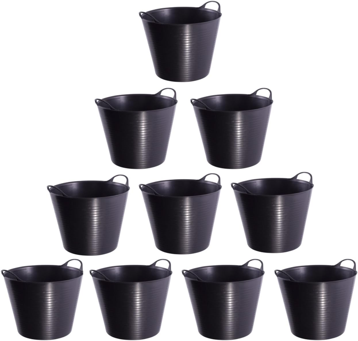 10 Black Tub Bucket Trug 26 Litre Red Gorilla SP26GBK Amazon.co.uk Grocery