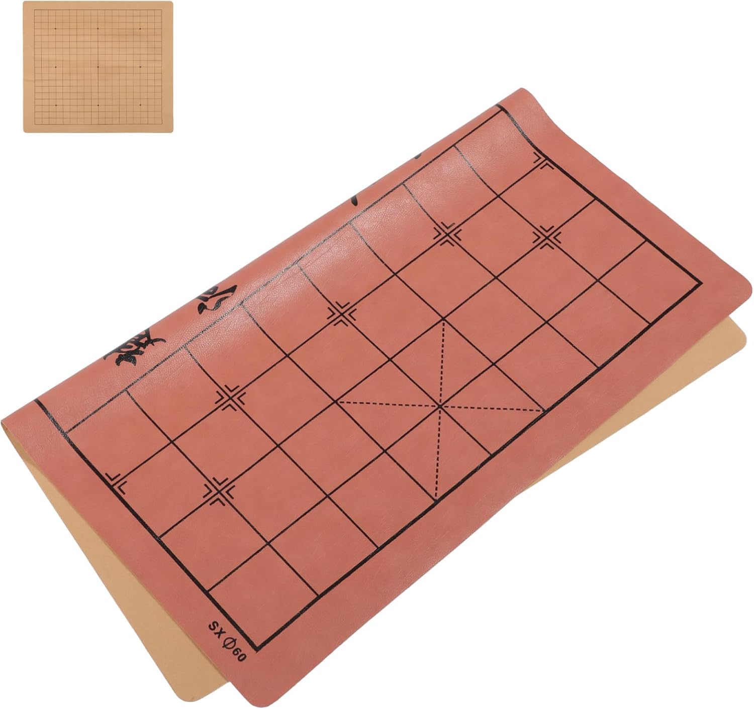 Foldable Leather Chessboard Xmas with Lines Printing for Chinese Chess