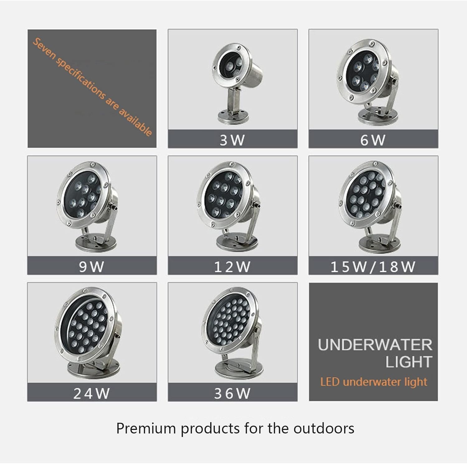 Podwodne światło Stawu Obrotowa Lampa Fontannowa Ip68 Wodoodporna Niskonapięciowa Ac12 24v Zatapialne Oświetlenie Basenowe Led Ze Stali Nierdzewnej Na Zewnątrz I, Red, 6W-AC24V
