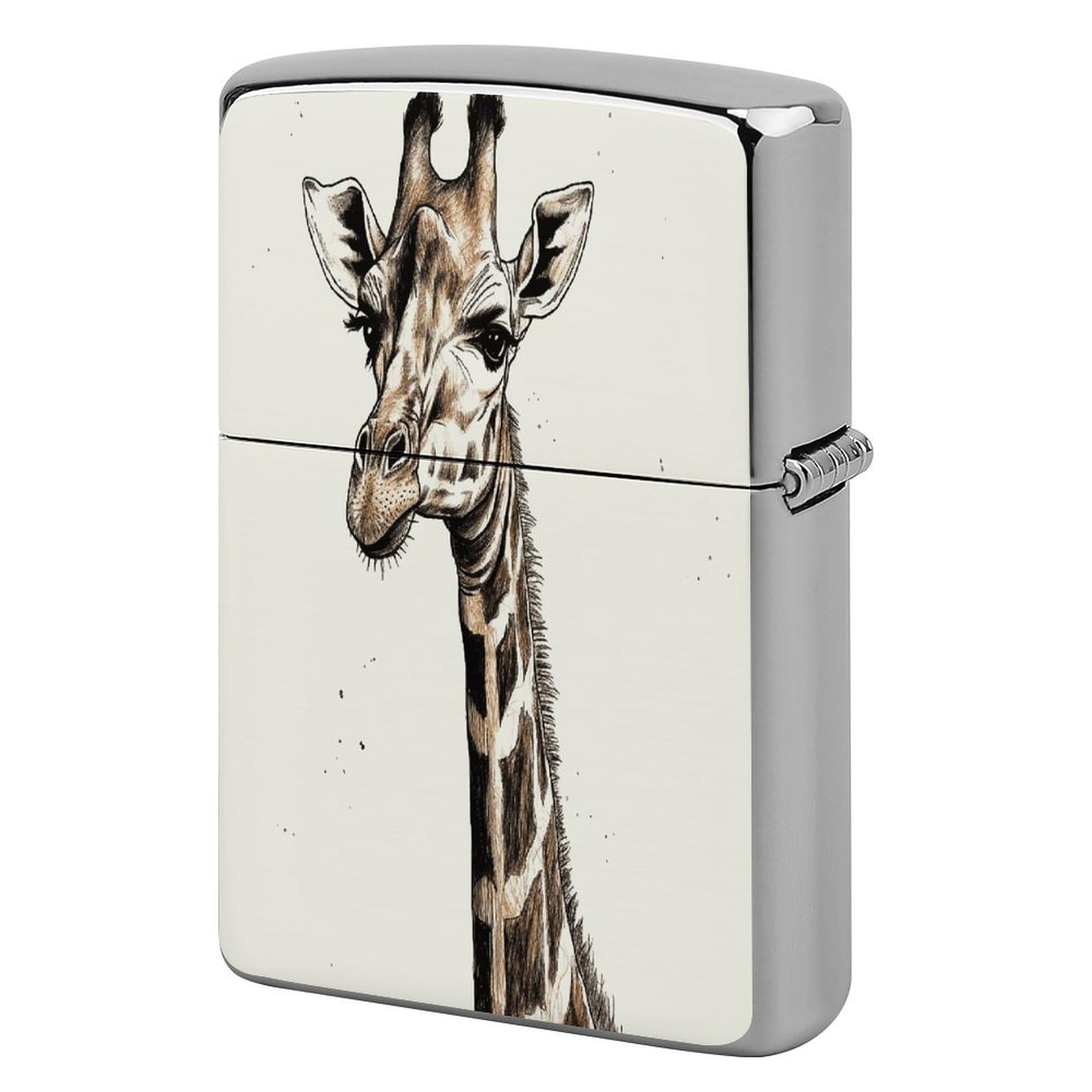 Fekiloot Style Graphic Of Giraffe Tall Neck Lighter Case Cover Lighter Holder