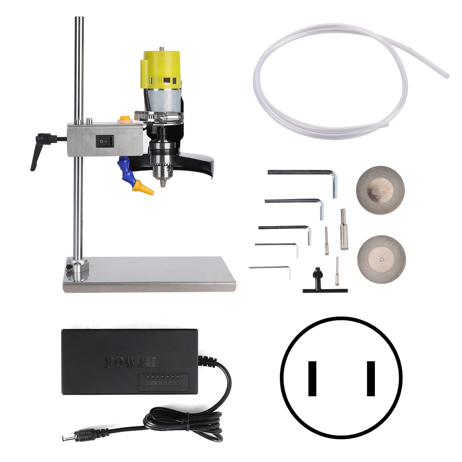 Walfront Bottle Cutter Glass Cutter Bottle Glass Kit Electric DIY Machine Wine Tool AC110‑240V Adjustable 2000-6000r / min (US Plug)