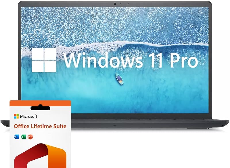 Inspiron 15.6" Laptop Computer, Windows 11 Pro Laptop 32GB RAM 1TB SSD, Intel Core i7-1255U Processor, 1920 x 1080 IPS 120Hz Display, Microsoft Office Lifetime License, Numeric Keypad, Black