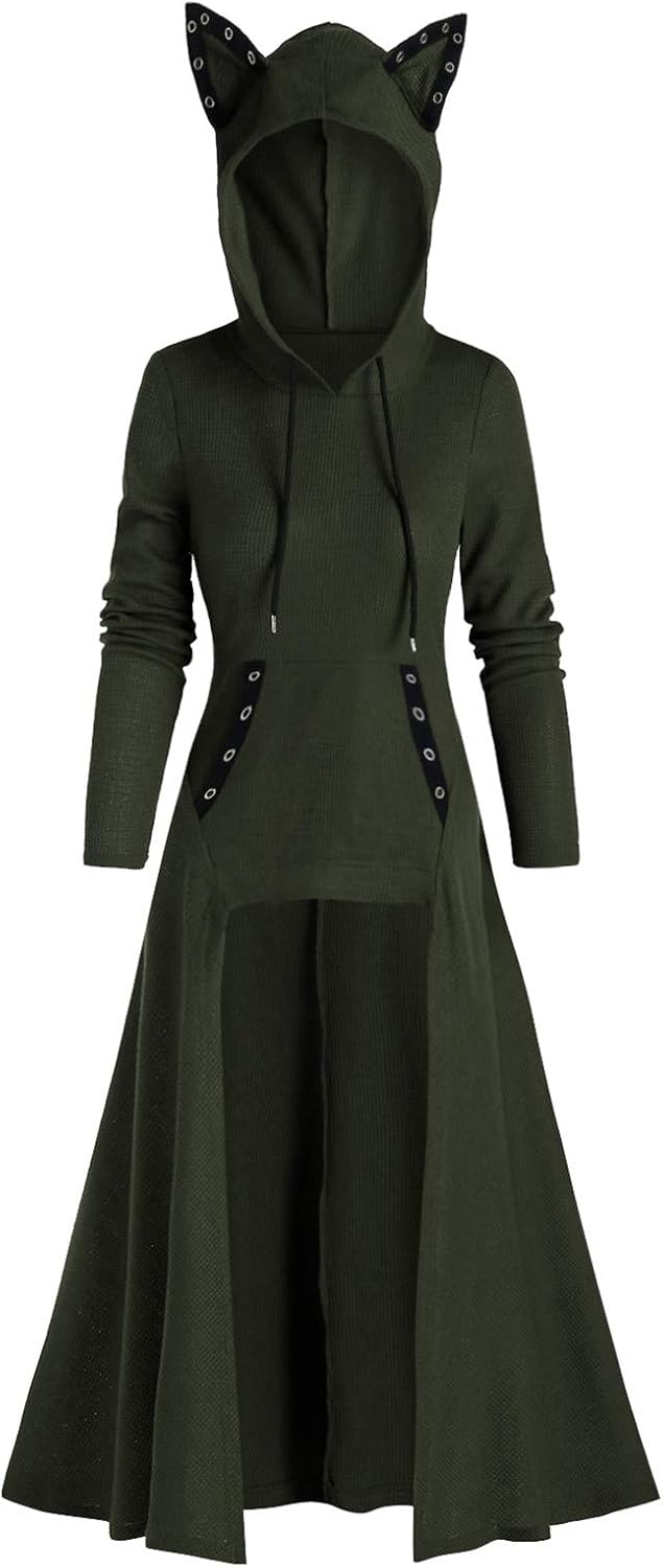 Womens Cat Ears Hooded Plus Size Vintage Cloak High | Ubuy Maldives