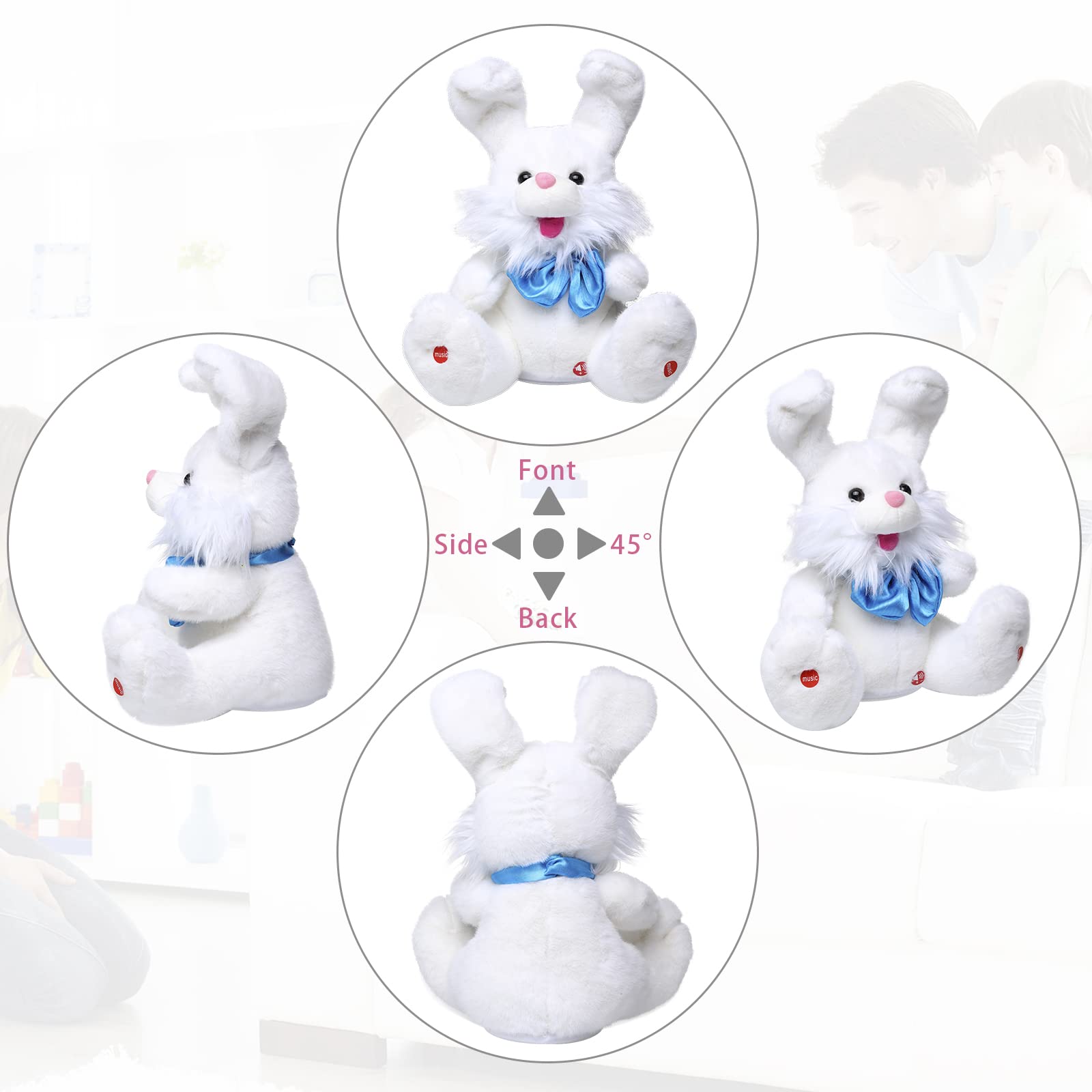Amazon.co.jp: labato イースターバニー ぬいぐるみ 歌うぬいぐるみ