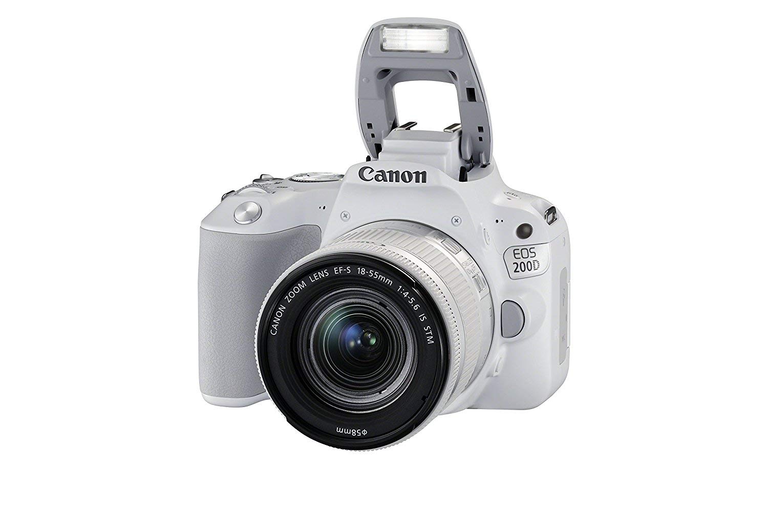 Canon EOS 200D with 18-55 mm Lens , 25.7 MP , DSLR , White : Buy