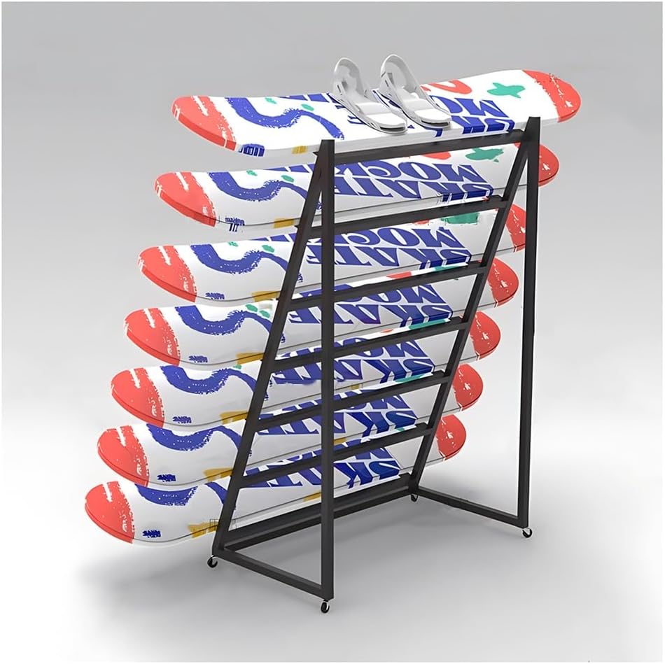Storage Rack for SUP, Snowboard Floor Display Rack, Surfboard, Paddle, Ski, Skateboards