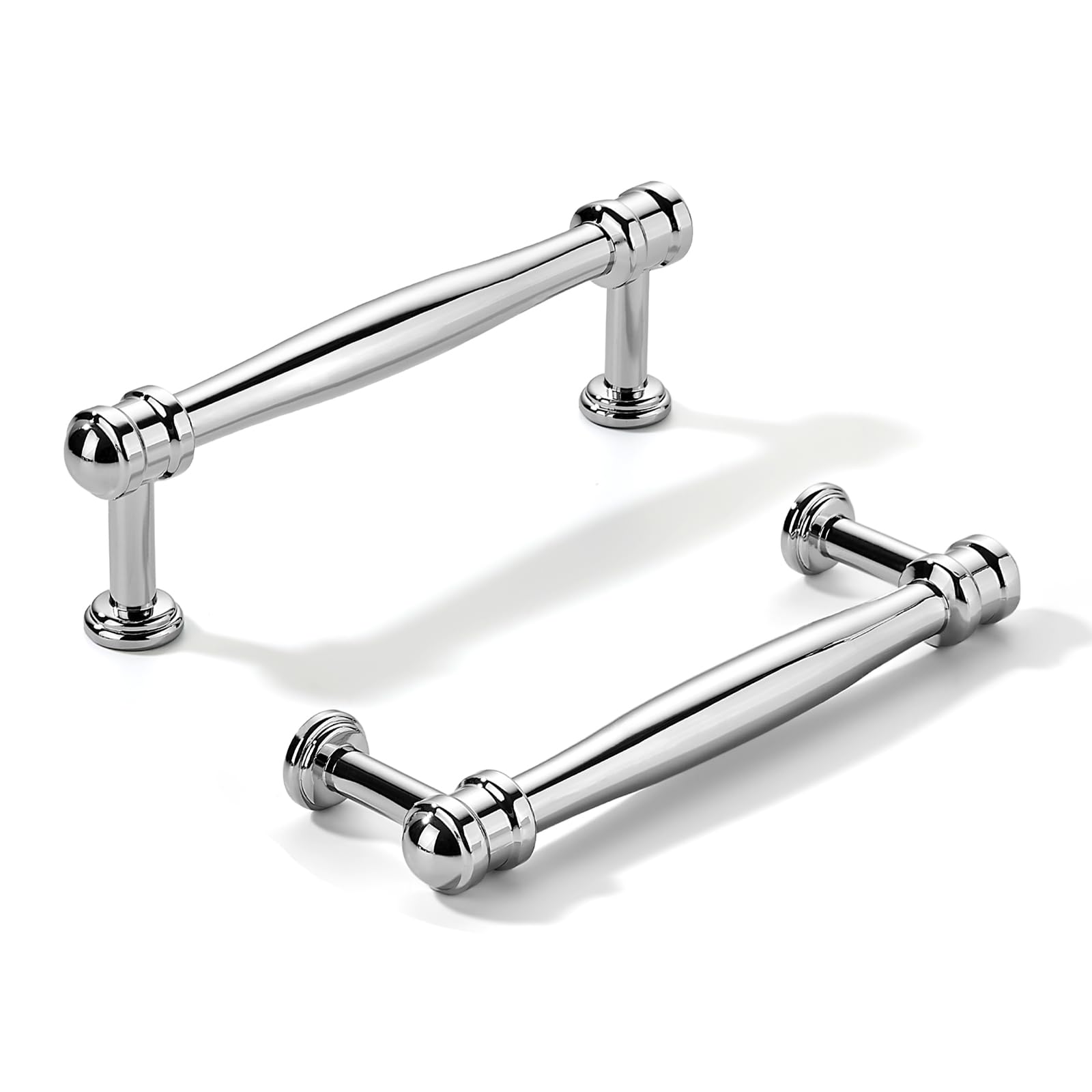 KHTUMEWARE-80375 Polished Chrome Cabinet Pulls CTC 4 in (102 mm) 10-Pack
