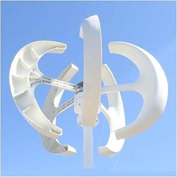 Wind Turbine, Free Energy 5KW Low Noise Small Wind Turbine nerator for Home 5000W 12V 24V Vertical Axis Windmill(White,12V_5000W)