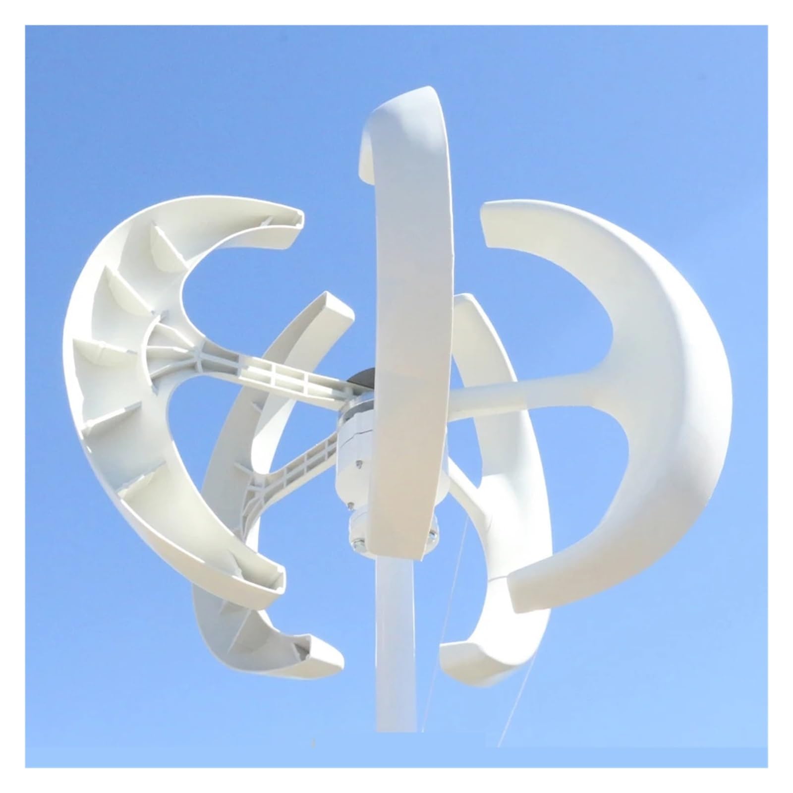 Windturbinengenerator, Freie Energie 5KW Low Noise Kleine Wind Turbine nerator for Hause 5000W 12V 24V Vertikale Achse windmühle Windkraftgenerator(White,24V_5000W)