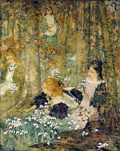 Poster Primavera Atkinson Hornel pour Habiller un Grand Mur Vide de Maison 60x90