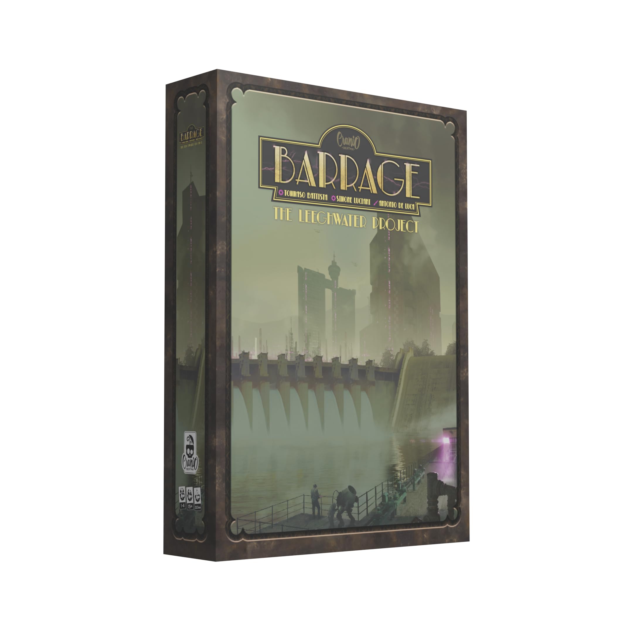 Cranio Creations- Barrage The Leeghwater Project Gioco da Tavolo, Colore Marrone, CC212