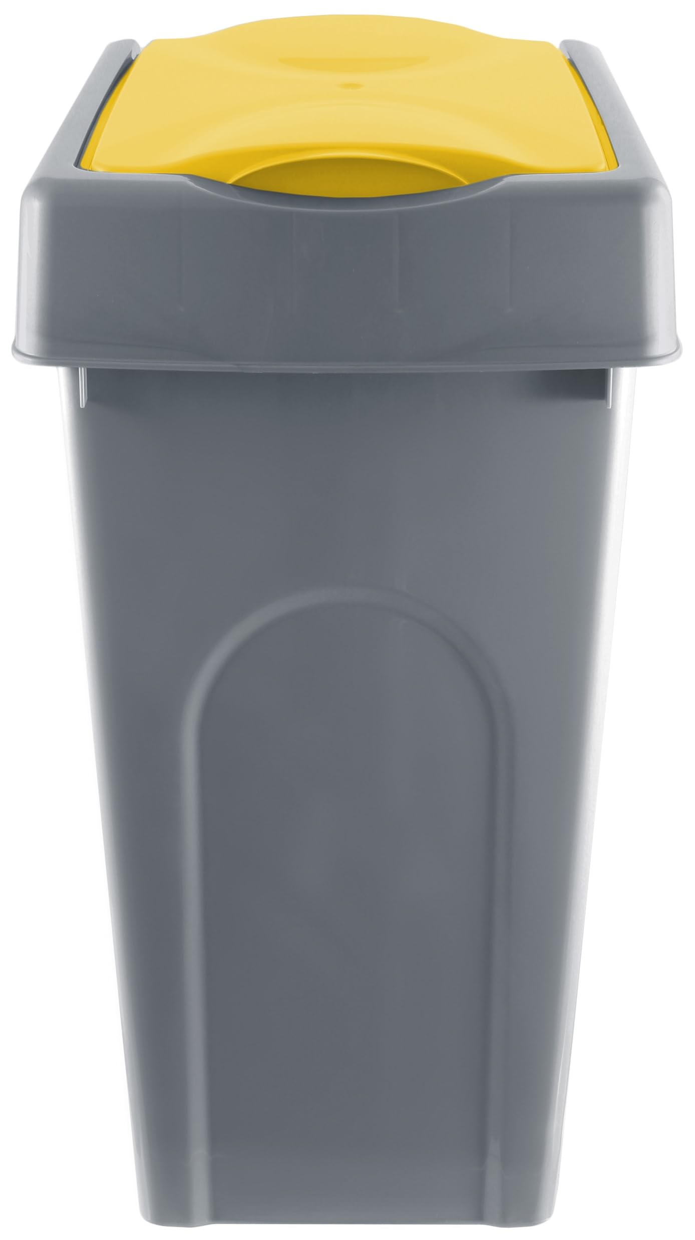 – 50 Litre Large Plastic Bin with Lift Top Lid Home Kitchen Rubbish Waste Recycling Dustbin (Yellow)