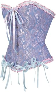 Women Corsets Bustiers Boned Embroidered Top Plus Size