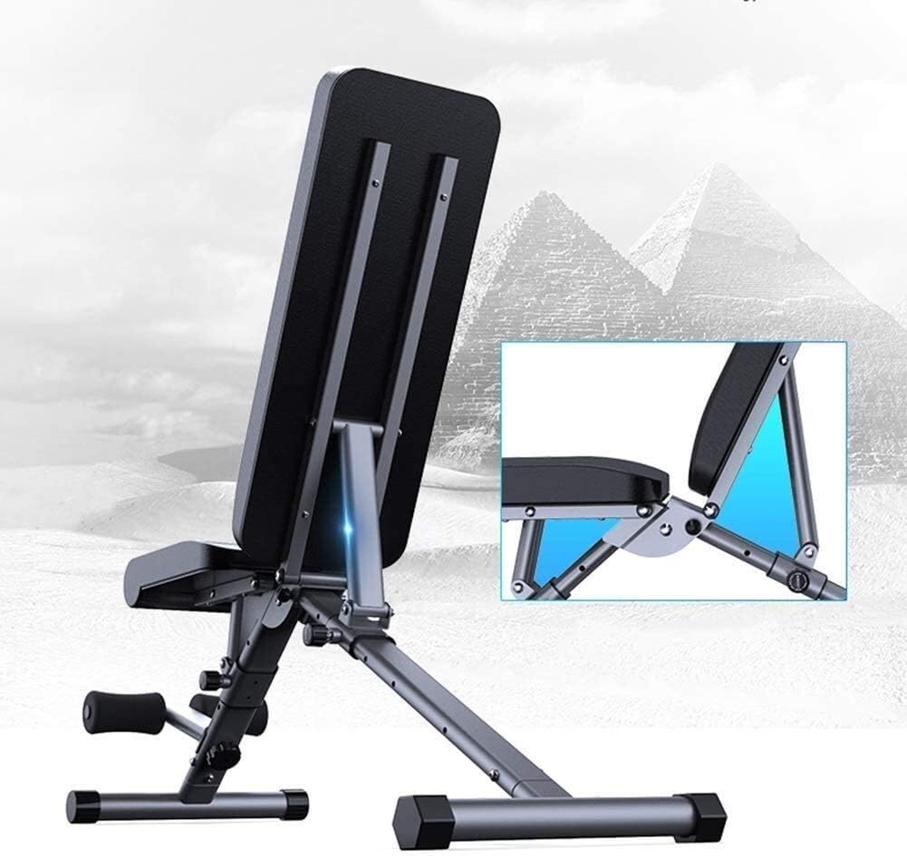 FSunKoFu Weight Bench Exercise Workout Dumbbell Bench Dumbbell Bench,Adjustable Weight Bench Dumbbell Bench Foldable Weight Lifting Foldable Bench Multiuse Exercise (Color : Silver)