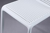 Vista 25 de CozyBlock Punch - Silla de comedor apilable perforada para interior y exterior, juego de 2 unidades (gris oscuro)