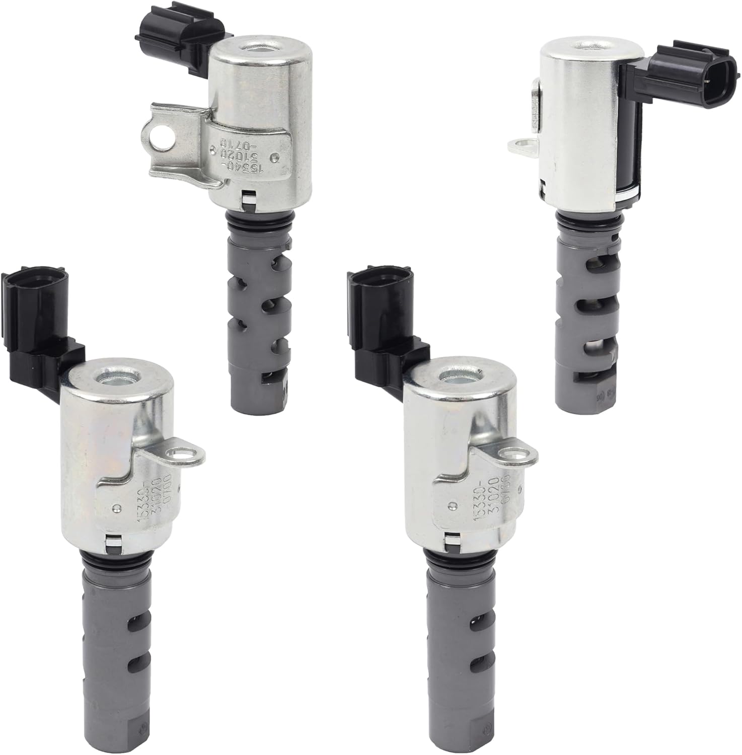 Exhaust & Intake Left Right Engine Variable Valve Timing (VVT) Solenoid Compatible with Toyota Avalon Camry Highlander Rav4 Sienna Venza Lexus Rx350 Rx450H V6 3.5L Cam Timing Oil Control Valve
