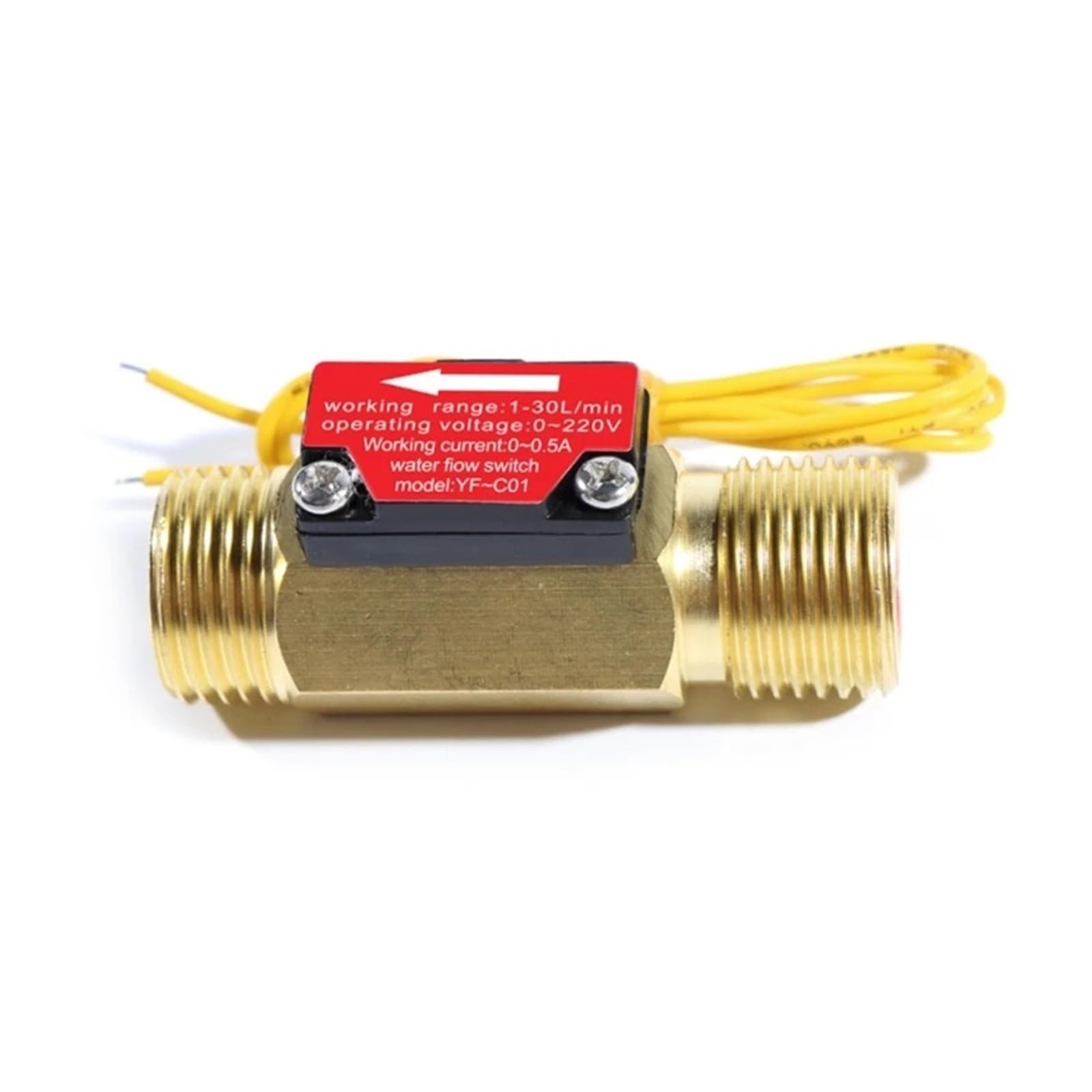 Medidor de agua fría para jardín y hogar. Sensor De Caudalímetro Con Interruptor Agua 4 Puntos Efecto, 1,5-30 L/min, Rosca Macho