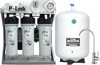 P-Link Z+ Under Sink Water Purifier | RO+UV+ZAC | Include Stainless Steel Faucet, 21 Ltr Storage Tank With Stand & Install... Price In India