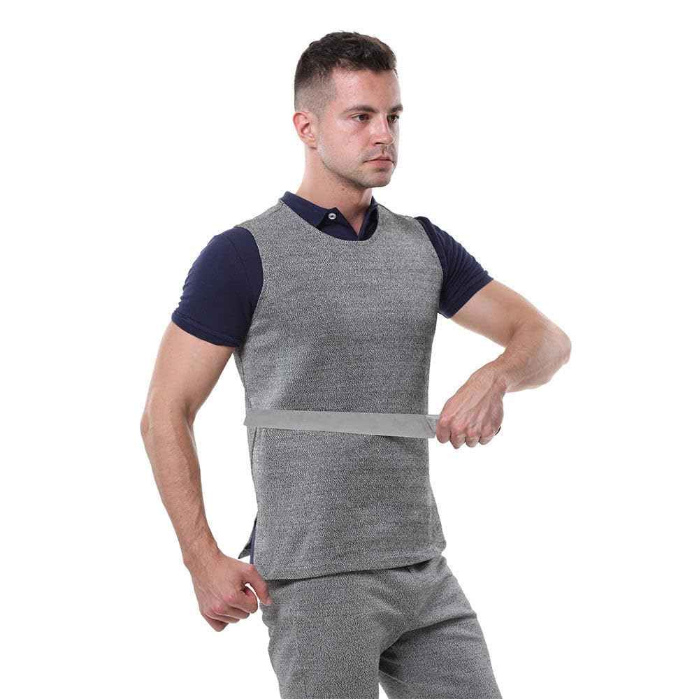 Chaleco Antipuñaladas, Nivel 5, Resistente a Cortes Y Cuchillos, Ropa Antipuñaladas, Chalecos De Seguridad, Anticortes PE Grado 5, para Proteger La Seguridad Personal Grey-S
