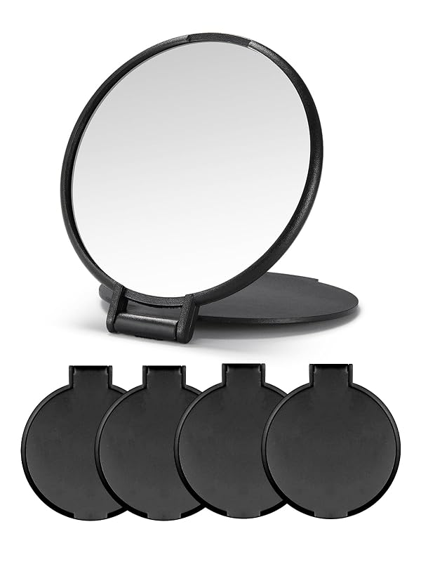 Espelhos compactos Qislee pretos, pacote com 4
