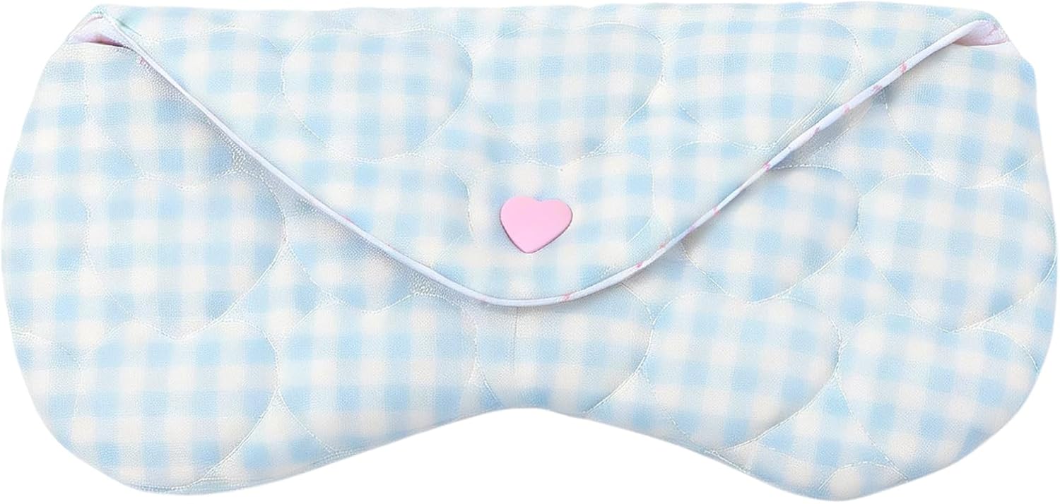 Cute Soft Glasses Case, Pink Eyeglass Case Sunglasses Pouch Travel Eyeglass Case Slim Glasses Sleeve for Women