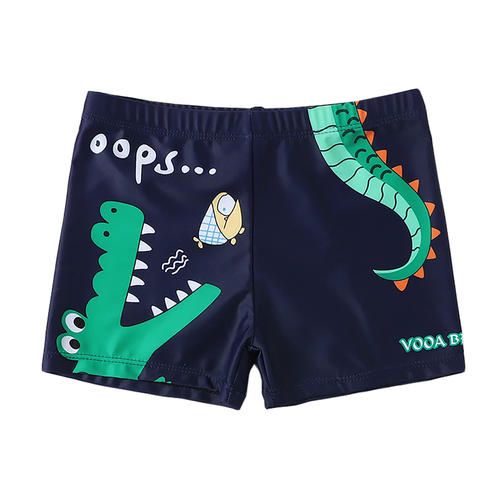 NautySaurs Boys Swim Trunks Toddler Swim Shorts Swimming Boxer Briefs Crocodile+Dinosaur, 3-4T