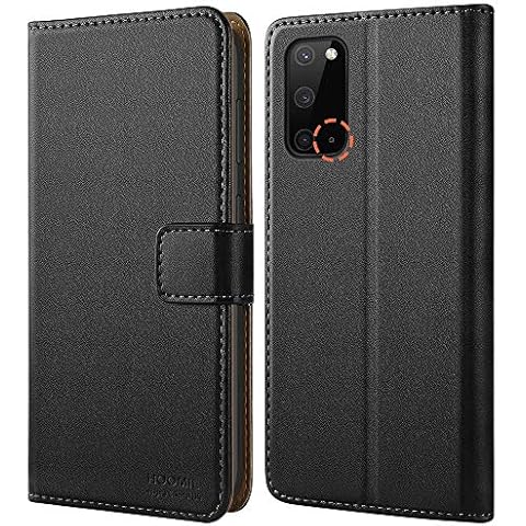 HOOMIL MagFlip Series for Samsung Galaxy S20 Case, Premium Leather Flip Wallet Phone Case with Card Holder - Black Cover