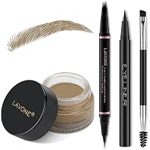 LAVONE Eyebrow Pen Kit, Waterproof Brow Pencil,Pomade,Eyeliner, Dark Blonde