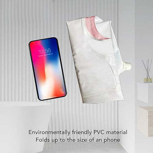 Miniatura 5 de Cuenco inflable para champú, fregadero plegable con manguera de drenaje desmontable para cama y bandeja de lavado de cabello, lavabo para champú