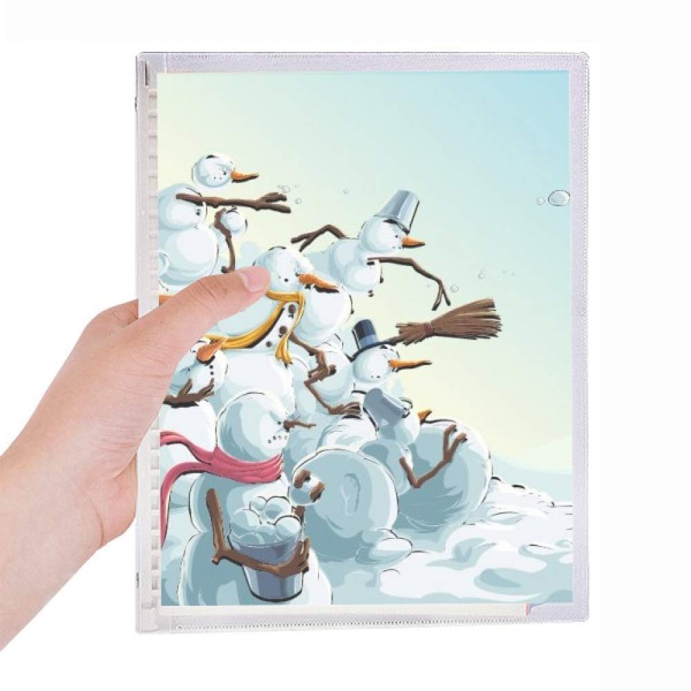 Cahier de Noël en spirale rechargeable carnet de notes rigide A5 feuilles blanches - 5
