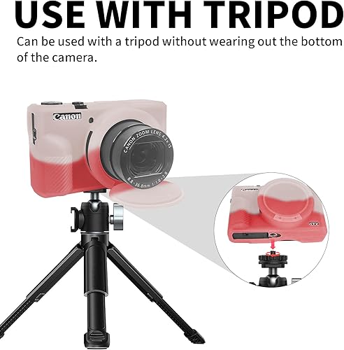 Miniatura 83 de Easy Hood Funda para cámara digital Canon Powershot G7 X Mark III, funda protectora de silicona suave con cubierta de lente extraíble para cámara