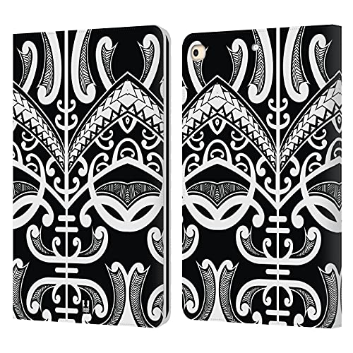 Étui portefeuille iPad 9.7 compatible Apple protection cuir housse support tatouage samoan