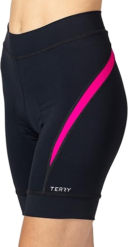Terry Pantalones cortos de ciclismo acolchados Breakaway LTD Hi-Vis para mujer con acolchado, gamuza para bicicleta