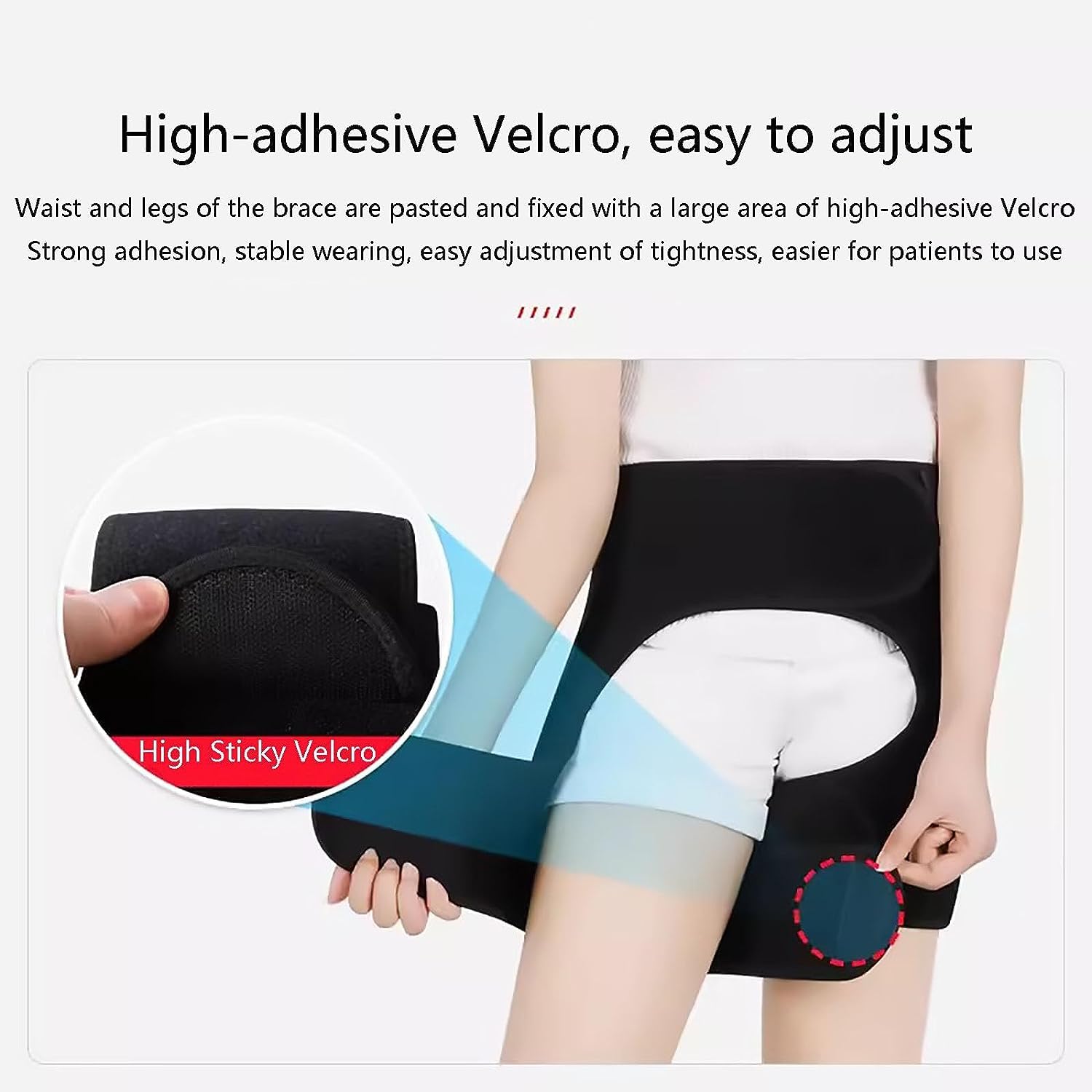 HAILM Soporte Cadera, con Soporte Acero Resorte, Soporte Compresión Cadera para Aliviar Dolor Ciática, Manga Compresió Muslo y Bursitis Artritis Flexora Cadera, Hombres y Mujeres,L