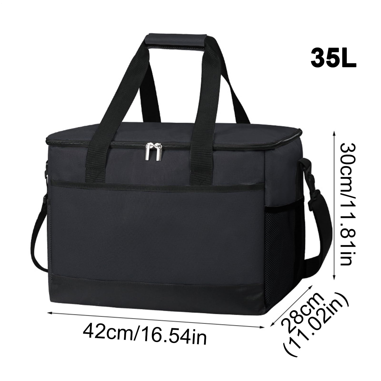 Thermotasche, Camping-Kühltasche für kalte Lebensmittel, 35 l, mit Schultergurt, hält Kälte und Wärme für Reisen im Wohnmobil