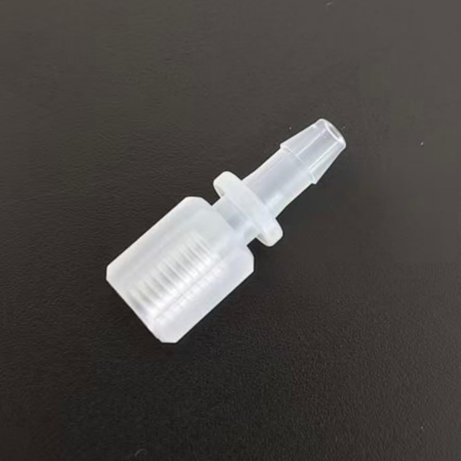 Plastic Female Threaded Straight Adapter for Food Machinery Laboratory Biochemical Analysis Instruments Bulk Clear PP 100 Pack (5/32'' Barbed to 1/4-28unf Thread)