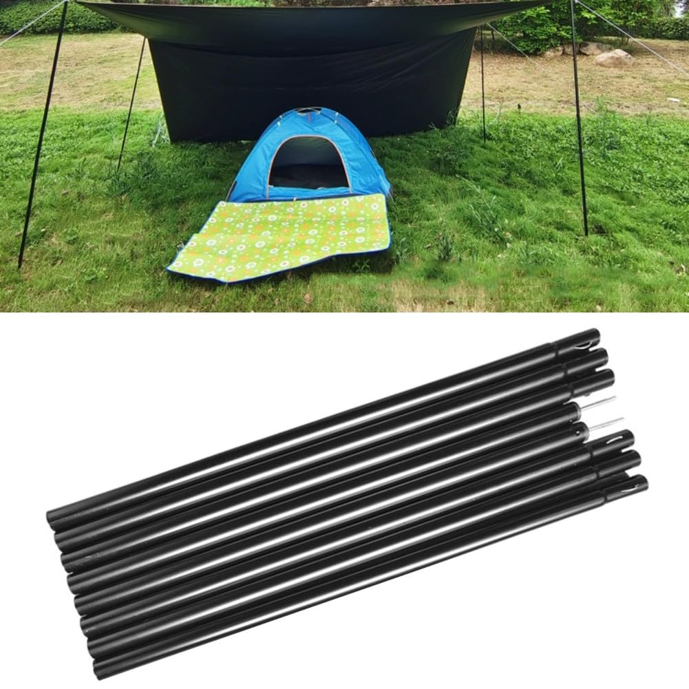 Auvent de tente réglable et piquets de bâche en fer robuste pour abri de camping stable