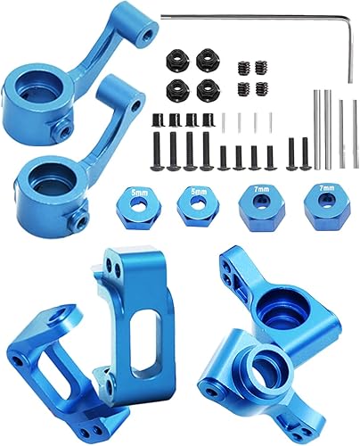 Pieza de actualización para 110 ECX 2WD, bloque de ruedas de aleación y bloques de dirección y portadores de eje trasero para Ecx 110 2WD Ruckus Axe