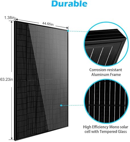 Miniatura 3 de SUNGOLDPOWER - 10 paneles solares monocristalinos de 370 W de grado A, impermeable IP68, panel solar de alta eficiencia para estación de carga,