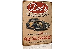 Dad's Garage: Vintage Tin Sign for the Ultimate Workshop Oasis
