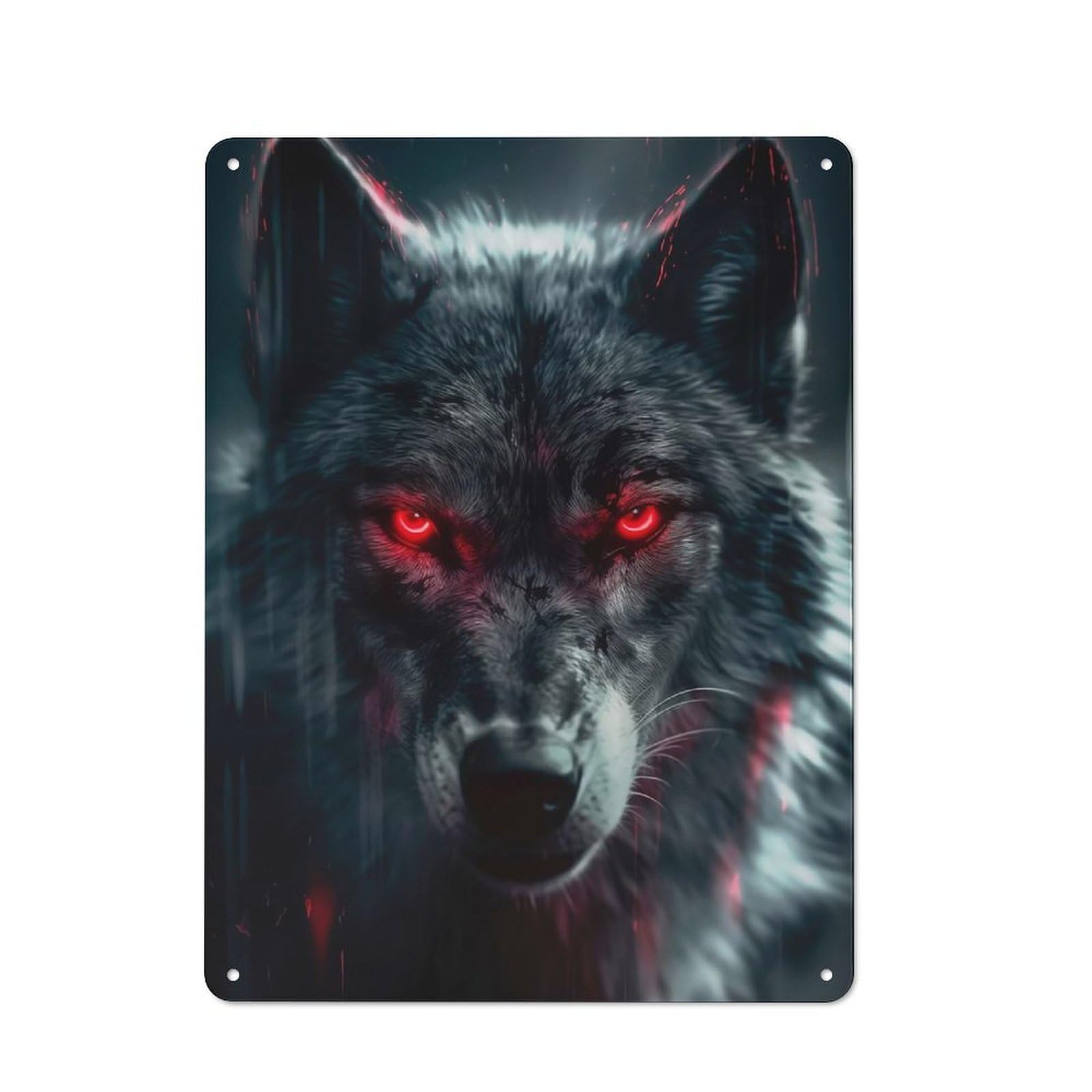 Junmoney Eyes Of The Night Retro Decorative Metal Plaque 40X30cm, Garage Wall Decor For Garage, Workshop, Shed Or Utility Room