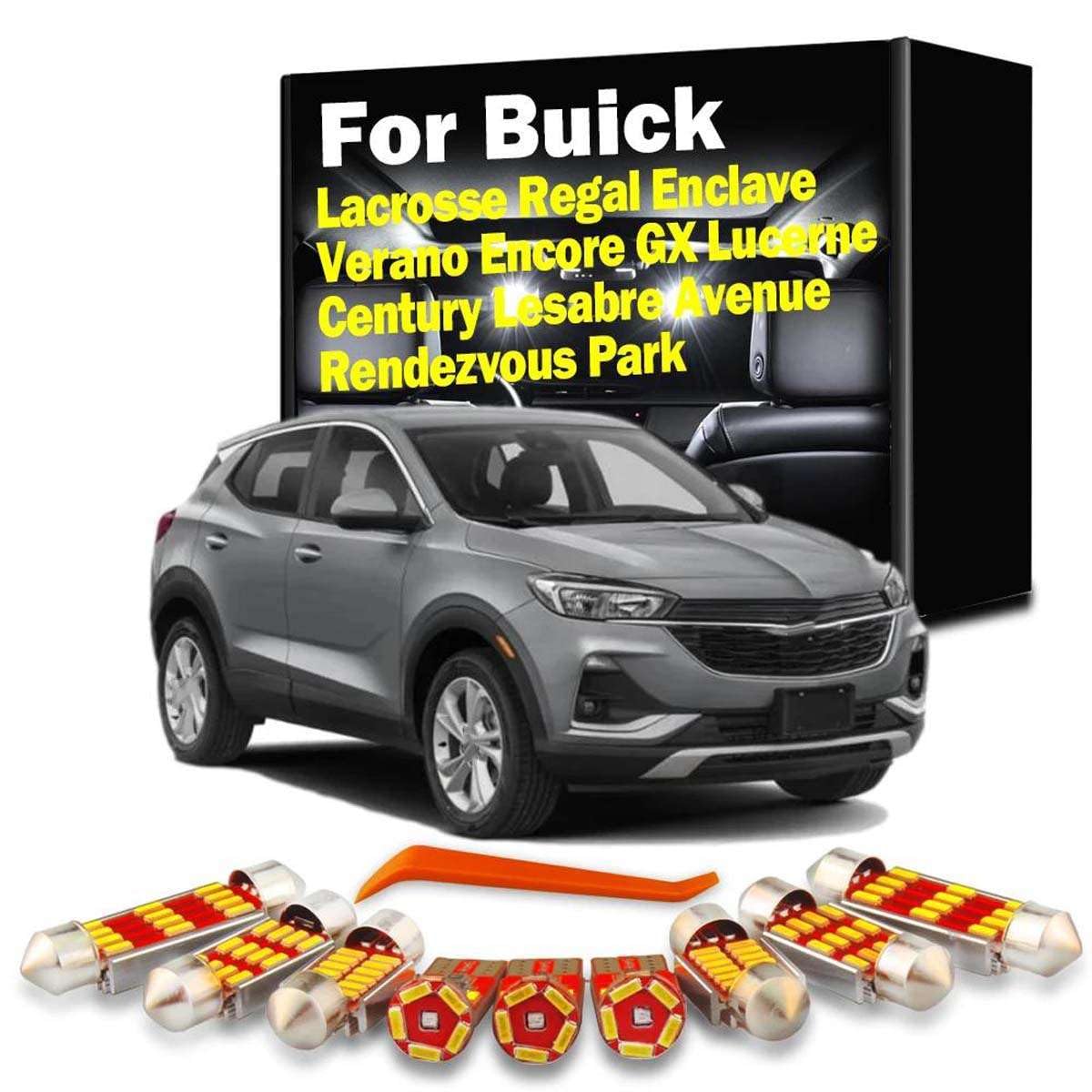 Kit de Luces LED Interiores para Coche, Compatible con Buick Enclave Lacrosse Regal Verano Lesabre Rendezvous Park Encore GX Lucerne Century Avenue
