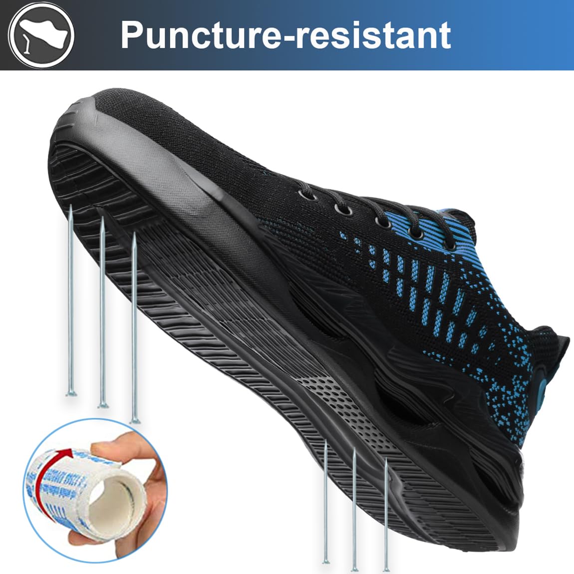 Scarpe Antinfortunistiche Uomo Donna Scarpe da Lavoro con Punta in Acciaio Scarpe da Cantiere 36-46