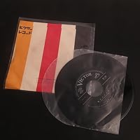 Vista 3 de 45 fundas para disco, 100 unidades EP de 7 pulgadas, fundas interiores de disco de vinilo antiestáticas, fundas protectoras redondas