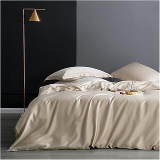 Duvet Cover Set White 100% Pure Silk Bedding Set Healthy Skin Beauty Tablecloth Cover Flat Sheet Fitted Sheet Cushion Queen King Bed Set Duvet Cover (Color : 7, Size : Queen)