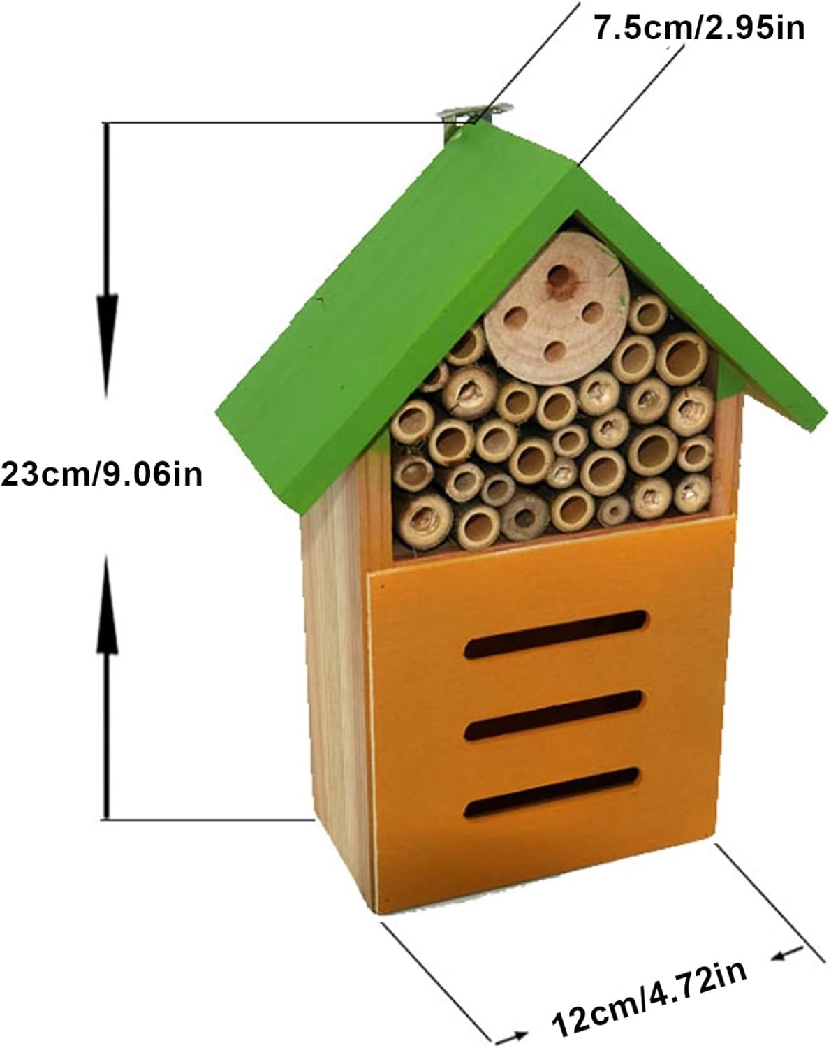 Durable Insect House Wooden Insect Bee House Honey Tools Wood Bee Breeding Shelter Garden Decoration Nests Box(Blue)