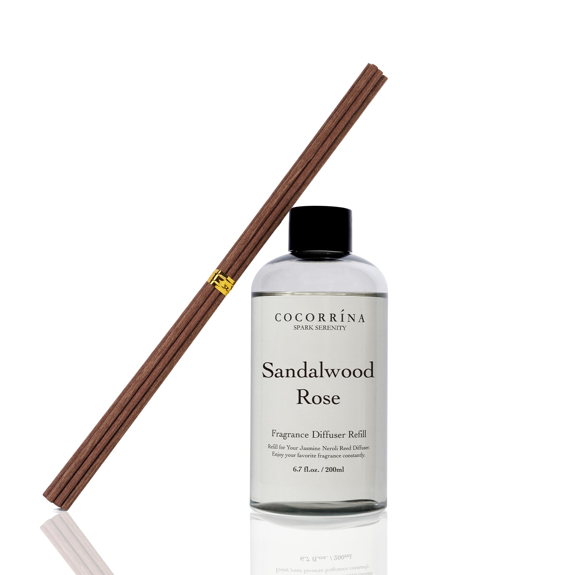 COCORRÍNA Rietverspreider grenen cederhout, 200 ml bloem riet diffuser set met 8 stokjes, huisgeur voor slaapkamer badkamer woondecoratie en kantoorinrichting COCORRÍNA Rietverspreider grenen cederhout, 200 ml bloem riet diffuser set met 8 stokjes, huisgeur voor slaapkamer badkamer woondecoratie en kantoorinrichting
