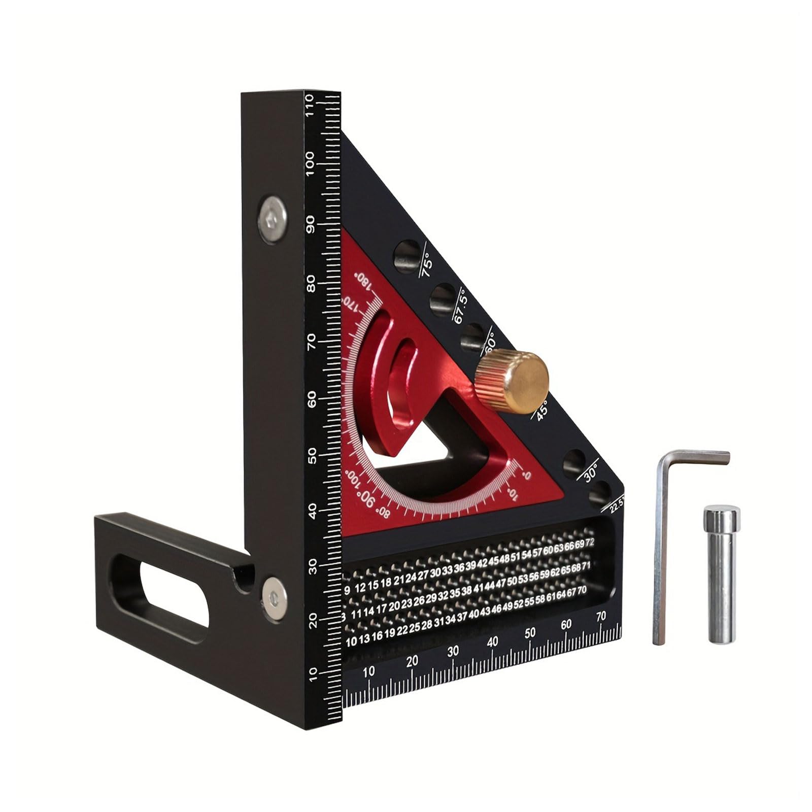 Professional Woodworking Angles Finders Tool Aluminum Construction 0-180 Degree Measurement Suitable for Carpentry Tasks Aluminum Measuring Tool