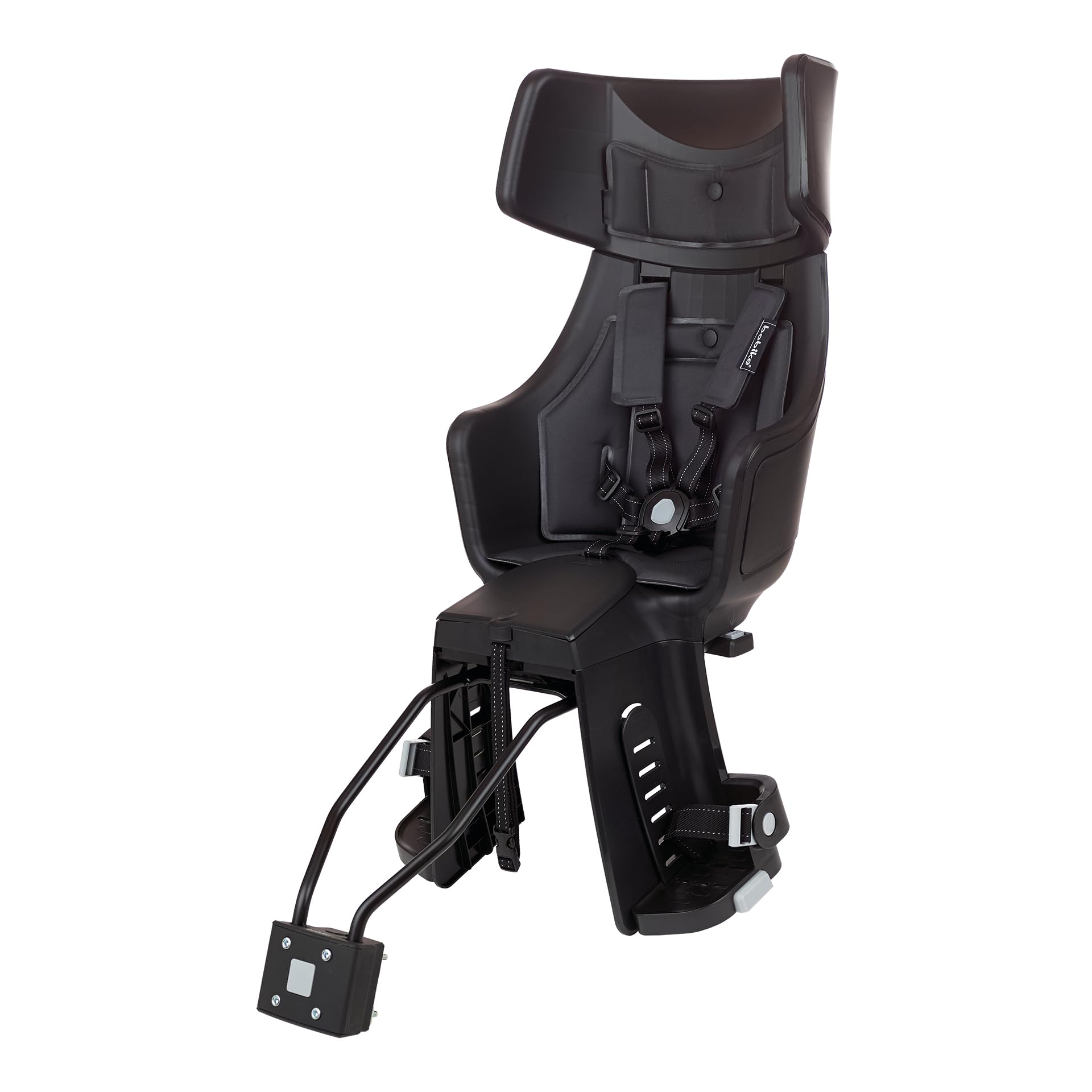 BOBIKE 8011300032 - Siège arrière Exclusif Tour Plus pour vélos avec Roues de 26" à 29" avec ancrage au Cadre de Couleur Noir Urbain