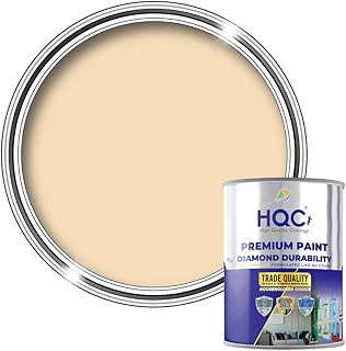 HQC Weather Shield Light Beige Smooth Masonry Paint | 1L in 30+ Colours | Storm Proof, Scrub Resistance & Waterproof | Weatherproof Technology Designed with Acrylic Resin for Ultimate Protection